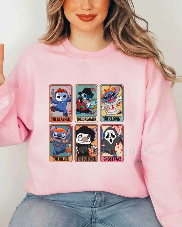 Retro Stitch Horror Tarot Card – Sweatshirt