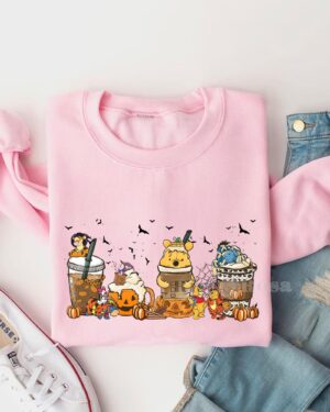 Winnie The Pooh Coffee Cups Halloween – Sweatshirt