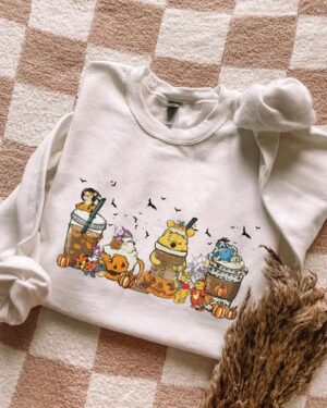 Winnie The Pooh Coffee Cups Halloween – Sweatshirt