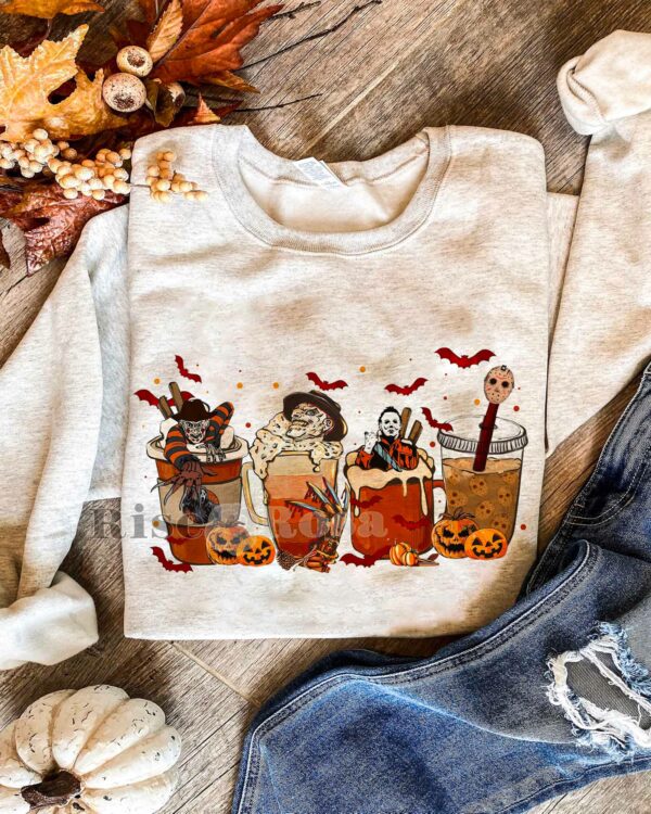 Horror Movie Characters Latte – Sweatshirt