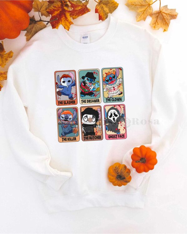 Retro Stitch Horror Tarot Card – Sweatshirt