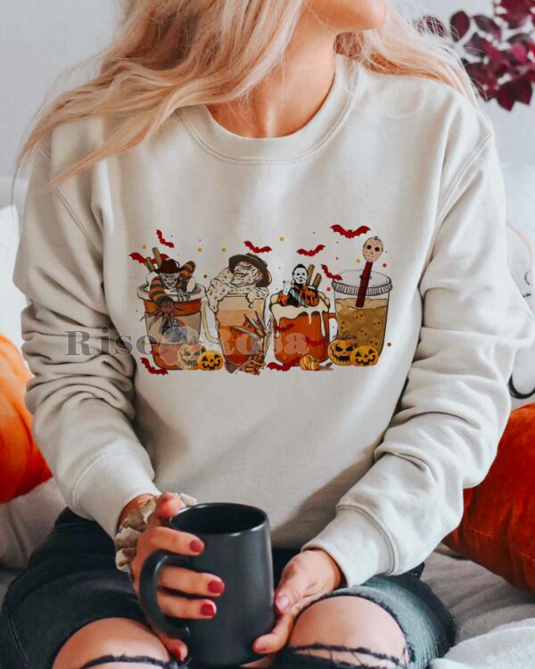 Horror Movie Characters Latte – Sweatshirt