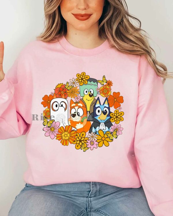 Floral Bluey Halloween – Sweatshirt