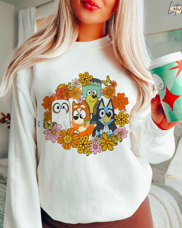 Floral Bluey Halloween – Sweatshirt