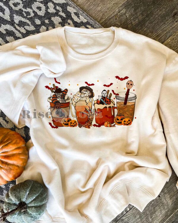 Horror Movie Characters Latte – Sweatshirt