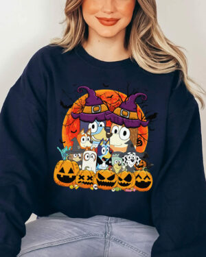 Bluey Friends Vintage Halloween – Sweatshirt