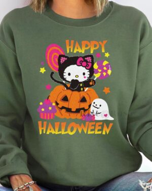 Happy Halloween Hello Kitty Sweatshirt – Sweatshirt