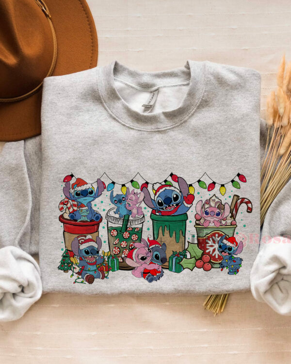 Stitch With Angel Coffee Christmas – Sweatshirt