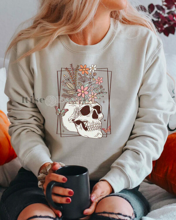 Floral Skull – Sweatshirt