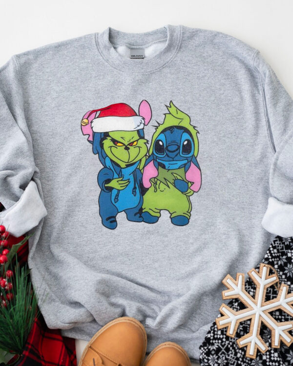 Grinch and Stitch Christmas – Sweatshirt