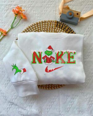 Mr Grinch And Mrs Grinch – Embroidered Shirt