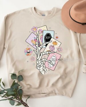 Ghost Tarot Card Halloween – Sweatshirt