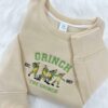 Grinch My Day I’m Booked – Embroidered Shirt