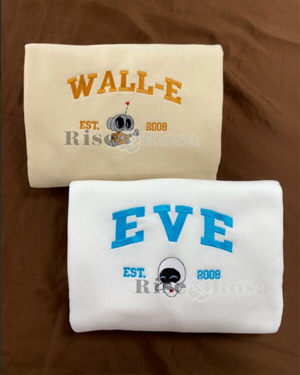 Wall-e & Eve Version 2 – Embroidered Sweatshirt