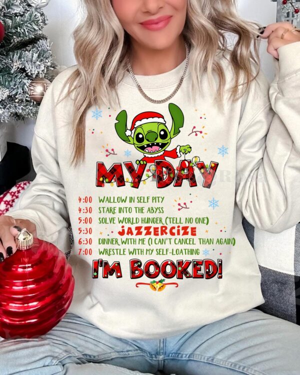 Stitch Grinch My Day I’m Booked – Sweatshirt