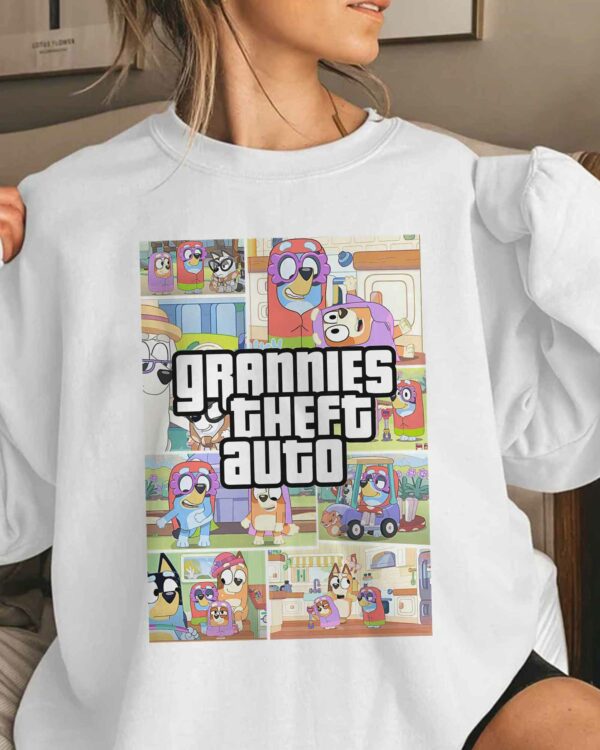 Bluey Grannies Theft Auto – Sweatshirt, Tshirt, Hoodie