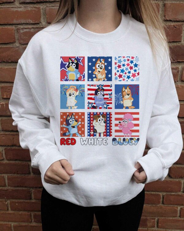 Bluey Red White Bluey – Sweatshirt, Tshirt, Hoodie