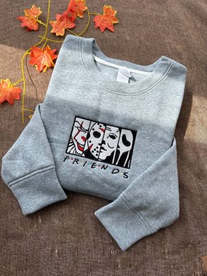 Horror Characters Friends – Embroidered Sweatshirt