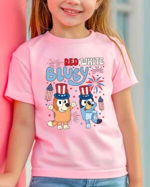 Bluey Red White Bluey – Kids SweatShirt