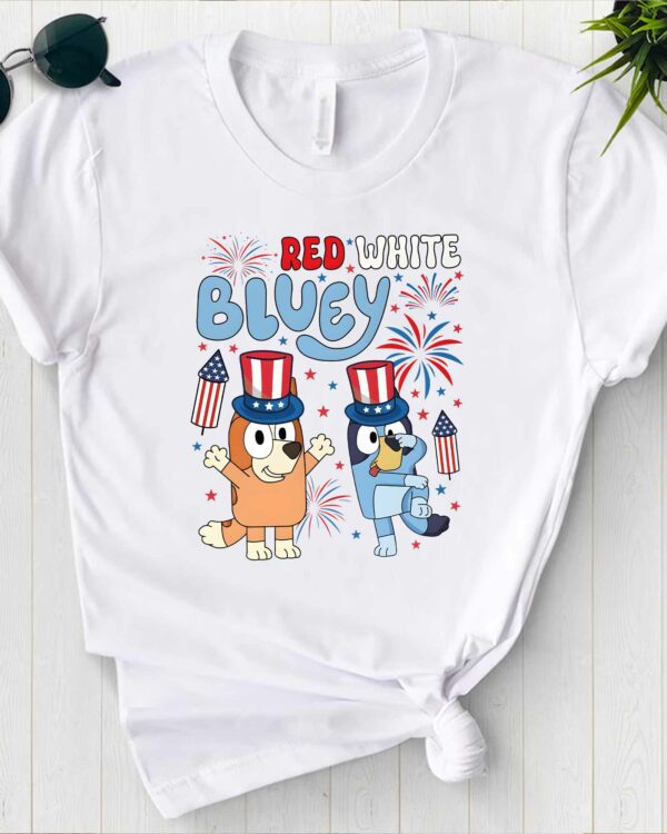 Bluey Red White Bluey – Kids SweatShirt