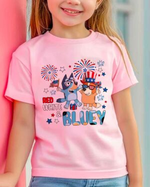 Bluey Red White 2 – Kids SweatShirt