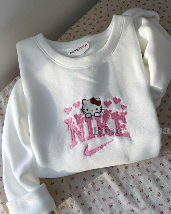 Hello Kitty Custom Hand – Embroidered Sweatshirt