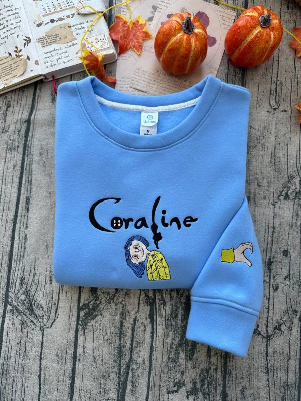 Coraline And Wybie Halloween – Embroidered Sweatshirt