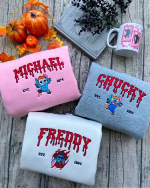 Stitch Horror Halloween – Embroidered Sweatshirt