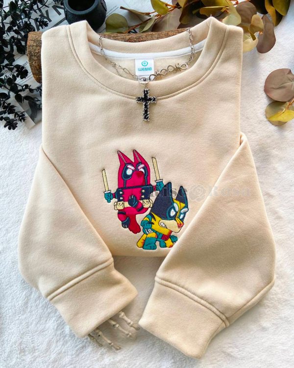 Bluey DeadPool – Embroidered Sweatshirt