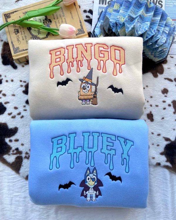 Bluey And Bingo Halloween – Embroidered Sweatshirt