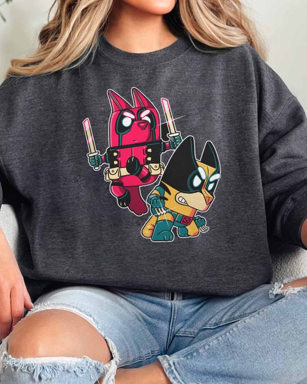 Bluey DeadPool – Sweatshirt, Tshirt, Hoodie