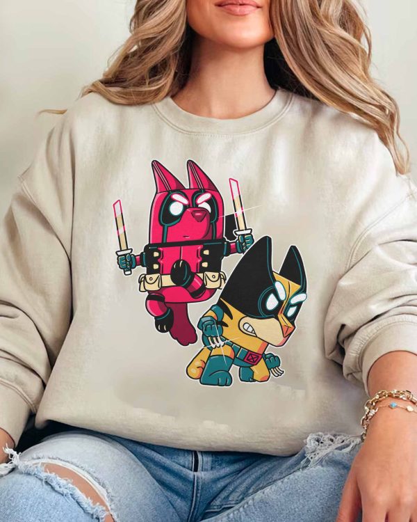 Bluey DeadPool – Sweatshirt, Tshirt, Hoodie