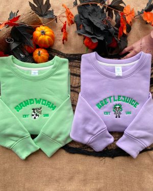 Sandwarm And Beetlejuice – Embroidered Sweatshirt