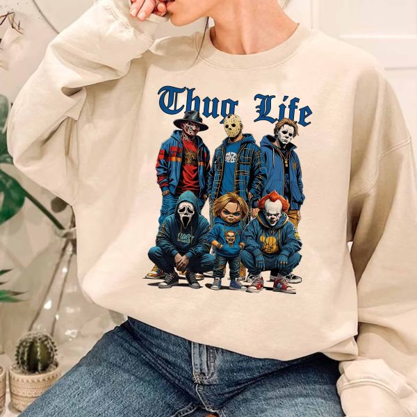 Thug Life Horror Ver Blue – Sweatshirt, Tshirt, Hoodie