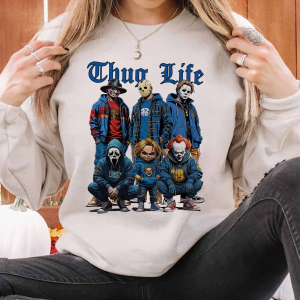 Thug Life Horror Ver Blue – Sweatshirt, Tshirt, Hoodie