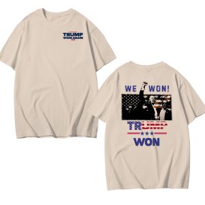 Trump Won Again, Trump President 2024 Of USA – Sweatshirt, Tshirt, Hoodie