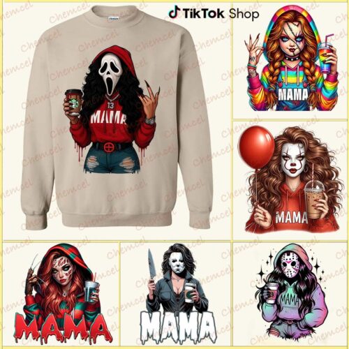 Spooky MaMa Horror Halloween Sweatshirt