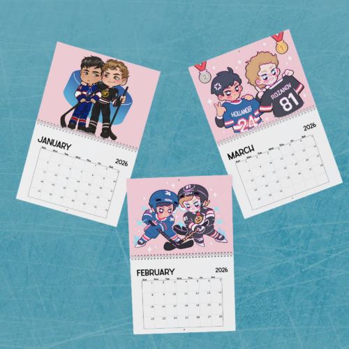 Heated Rivalry 2026 Wall Calendar